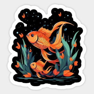 Goldfish Fathers Day Sticker